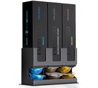 GALVANOX Dispenser premium per capsule Nespresso Vertuo - Supporto autoportante da appoggio con base in acciaio antiscivolo, eroga 3 gusti di caffè (30 capsule VertuoLine)