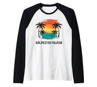 Galveston Island Travel, Texas USA vacanze turistiche estive Maglia con Maniche Raglan