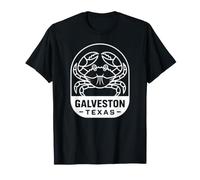Galveston Texas Granchio Oceano Sea Life Design Maglietta