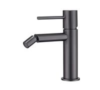 GALYON IMEX Miscelatore per Bidet Monocomando Serie Monza - Miscelatore con Corpo in Ottone con Cartuccia Ceramica Ø26 mm TOP, Collegamento Flessibile 3/8”, Design Compatto per Bagni Moderni (Black