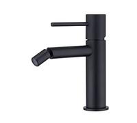 GALYON IMEX Miscelatore per Bidet Monocomando Serie Monza - Miscelatore con Corpo in Ottone con Cartuccia Ceramica Ø26 mm TOP, Collegamento Flessibile 3/8”, Design Compatto per Bagni Moderni (Nero