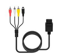 Gam3Gear Mcbazel Cavo S-Video/AV PAL con Uscita Audio per SNES/N64/Gamecube, Tecnologia con Resistenza Integrata, Display Anti-Sovraesposto, Compatibilità con Console Europee e Australiane