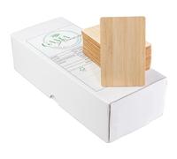 GAMA Access - Carte chiave di accesso RFID 13,56 mhz in legno di bambù per hotel, aziende, e altre identificazioni. - badge NFC programmabili compatibili (50)