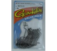 Gamakatsu 54412-25 2/0 Bronzo Offset Shank Ganci A Curva Per Vermi 25CT
