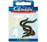 Gamakatsu Hook 3120 Eel 75 cm - 10 ami da pesca legati per anguilla, gancio singolo per anguilla, gancio per la pesca su anguilla, dimensioni amo/diametro del filo: 4/0,30 mm