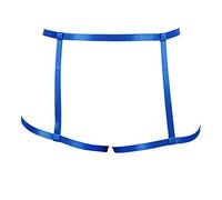 Gamba cinghia Corpo gotico imbracatura per le donne Reggicalze Paffuto Grande formato Festival rave Halloween Plus size Lingerie gabbia Punk, Blu, Taglia unica