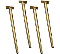 Gamba del tavolo, Gambe per mobili in metallo, 4 pezzi 14-28 pollici cono obliquo in metallo, fai da te in ferro,/oro/40 cm/16