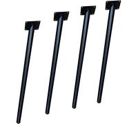 Gamba del tavolo, Gambe per mobili in metallo, 4 pezzi 14-28 pollici cono obliquo in metallo, fai da te in ferro,/oro/40 cm/16(Black Gold,45Cm/18Inch)