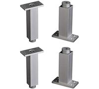 Gamba del tavolo, Gambe per mobili in metallo, Set di 4, sostituzione della regolazione 'altezza in lega alluminio, for fai da te domestico/6 cm(25cm)