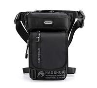 Gamba Moto,Borsello Moto da Gamba Borsa a tracolla for moto da viaggio in nylon impermeabile, coscia, for, for, da uomo(Black)