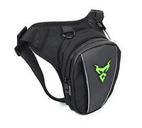 Gamba Moto,Borsello Moto da Gamba Borsa da gamba multifunzionale alla moda for moto, borsa for culo, borsa for moto impermeabile, for for esterni(Green)