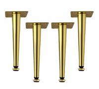 Gamba per mobili in Metallo Regolabile Dorata con Regolazione dell'altezza, Gambe di Ricambio per divani coniche, Gamba Dritta per Tavolo per Supporto Piedini Mobile TV 30,5 cm (0,1 cm)