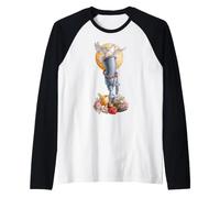 Gamba Protesi Amputato Coquette Cristiano Religioso Croce Maglia con Maniche Raglan