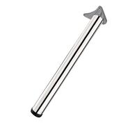 Gamba regolabile per barra per la colazione in alluminio/acciaio inossidabile Tubo rotondo per mobili Gamba da tavolo per unità Piano di lavoro Scrivania da ufficio Diametro 60 mm Regolabile 0 30 MM