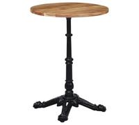 Gamba Tavolino Bistro in Ghisa Nero 52x52x72 cm | Stile industriale, foro per montaggio, base stabile, uso bar o cucina