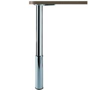 Gamba Tavolo Studio Altezza Regolabile 61,5 - 79,5cm Piedino Ø 5cm Crom Max