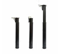 Gamba telescopica regolabile in acciaio ispessito altezza 50 130 cm, 1 pezzo, gamba per mobili in metallo, per camper, camper, tavolo pieghevole nero (110 cm)