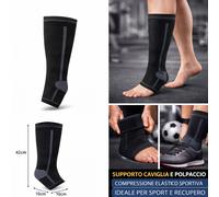 Gambale Caviglia Polpacci Compressione Graduata Fascia Tutore Corsa Trekking PRO