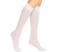 Gambaletti Donna Vintage Gambaletto Autoreggenti Donna Sexy Calzini da Donna Senza Pressione Leggeri e Confortevoli Tutti I Giorni MaterialeLiscio (White, M)