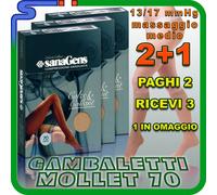 GAMBALETTI MOLLET 70 DEN SANAGENS MAGLIA RETE PUNTA CHIUSA 12/15 mmHg GAMBALETTO