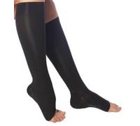 Gambaletto sanitario 1° classe (K1) compressione graduata 140 den, senza punta (6, Nero)