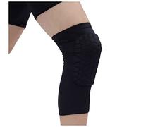 Gambali a compressione, 1 pezzo di supporto for ginocchiera sportiva da basket e pallavolo a nido d'ape(Noir,M)