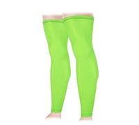 Gambali a compressione, Scaldamuscoli a compressione unisex anti UV for ciclismo, traspiranti, leggings sportivi da corsa e campeggio(Noir,L)