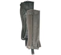 Gambali da equitazione in pelle per junior con cerniera lampo e fascia elastica