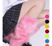 Gambali invernali da donna in pelliccia morbida e soffice - polsini per stivali, coperture per le gambe calde per i giorni freddi Tagli UnicaPoliestere