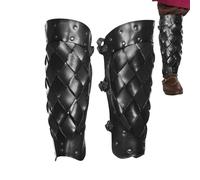 Gambali medievali da uomo, in pelle, stile medievale, retro gamba in pelle, stile retrò, per fotografie, confezione da 2 pezzi, per Halloween, feste e cosplay