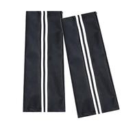 Gambali svasati da donna in finta pelle nera punk a righe con cerniera scaldamuscoli da moto ghette lunghe calze in pelle punk