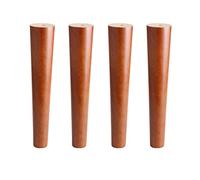Gambe a cono in legno per mobili, confezione da 4 piedini in gomma per tavoli, cassettiere, divani, armadi, cucina, piastre di montaggio facili incluse