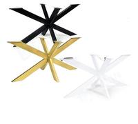 Gambe a ragno in acciaio verniciato a polvere bianca fai da te per sala da pranzo, cucina, conferenze e tavoli da giardino, facile da montare, telaio per interni moderni