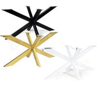 Gambe a ragno in acciaio verniciato a polvere bianca per tavoli da pranzo fai da te, cucina, conferenze e giardino, facile da montare, design moderno