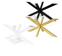 Gambe a ragno in acciaio verniciato a polvere nera per tavoli da pranzo fai da te, cucina, conferenze e giardino, facile da montare, design resistente, look moderno, versatile telaio da tavolo