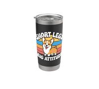 Gambe corte Big Attitude Cool Corgi Occhiali da sole Retro Vibes Bicchiere termico in acciaio inox doppia parete