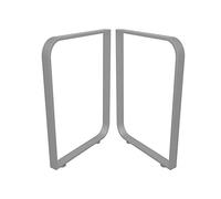 Gambe da tavolo in metallo nero industriale, tubo quadrato resistente, 72,5 cm, 50 x 15 x 1,2 mm, cornice rustica, set di 2, perfette per progetti di mobili fai da te