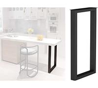 Gambe da Tavolo in Metallo per cucine Moderne, Bar e tavoli da Pranzo, Forma Rettangolare, Altezza Opzionale 70/100 cm, Guide da Tavolo con Base Protettiva per Un Supporto Stabile