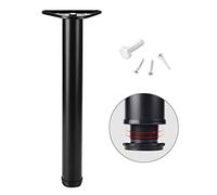 Gambe da tavolo in metallo regolabili in altezza nero/bianco, perfette per tavoli da pranzo, scrivanie, postazioni di lavoro e banconi da bar. Gambe di ricambio per mobili per un uso versatile.