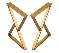 Gambe da tavolo in metallo resistente, 70 cm e 100 cm, gambe regolabili per bar e scrivania, confezione da 2 piedini per mobili fai da te, finitura dorata, perfette per uso domestico e ufficio