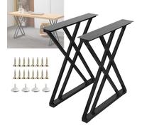 Gambe da tavolo in metallo resistente, set di 2, gambe regolabili per tavoli da pranzo, caffè e scrivania