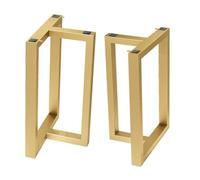 Gambe da tavolo moderne in acciaio al carbonio, colore oro, ricambio robusto per tavoli e scrivanie, 40 x 72 cm, protezioni per pavimenti in gomma, perfette per decorazioni contemporanee.