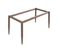 Gambe da tavolo moderne in metallo per cucina e sala da pranzo, finitura marrone, 90 x 45 x 72 cm, ideali per piani in marmo, vetro, legno, include ventosa e vite per un supporto stabile