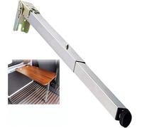 Gambe da tavolo regolabili in acciaio inossidabile da 30 a 150 cm, gambe telescopiche pieghevoli per mobili fai da te, modifica auto, banconi da bar, finitura argento, dimensioni 114,8 cm