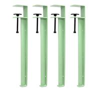 Gambe da tavolo regolabili senza punzonatura, 71 cm, supporto a forma di F per tavoli da caffè e bar, bar per la colazione, piani di lavoro, set da 4 pezzi verde per una facile installazione