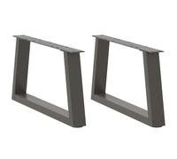 Gambe da tavolo trapezoidali regolabili e robuste, set di 2 60 x 30 cm, per scrivanie fai da te, panche e bar per la colazione, ideali per casa, ufficio e sala da pranzo, finitura antracite