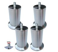 Gambe del divano, Gambe for tavoli in acciaio inossidabile, gambe for divani in metallo, gambe for divani fai da te in argento, con barra filettata M10