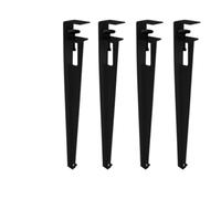 Gambe del tavolo regolabili a forma di F 4 gambe regolabili in metallo Tavolini da caffè fai-da-te Tavoli da pranzo e console Trapano Gamba libera Proteggi il tuo piano del tavolo (71 cm/nero)