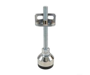 Gambe di livellamento per mobili con filettatura M10 con base grande, piedini regolabili in acciaio al carbonio resistenti per lavatrici e tavoli da biliardo, capacità 544 kg, finitura argento