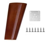 Gambe di mobili in legno set di 4 gambe di divano in legno per progetti di mobili fai -da -te secolo moderno moderno design affusolato con divo a tavolo/piedi del mobile con protezioni per pavimenti